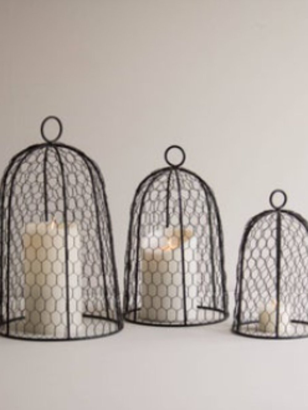Black Wire Cloche Set